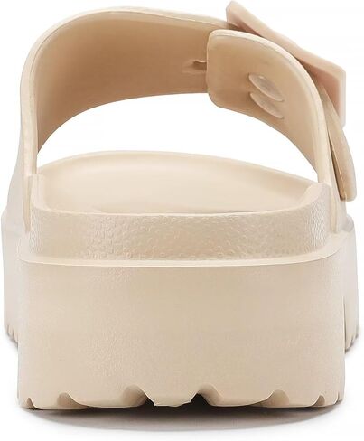 صنادل نسائية من NineCiFun ذات نعل سميك بكعب منخفض وصنادل مفتوحة عند الأصابع مع إبزيم قابل للتعديل in Kuwait