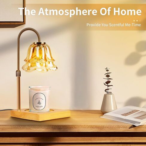 Candle Warmer Lamp, Candle Warmer with Timer and Dimmer - Height Adjustable, Compatible with All Jar Candles,Candle Lamp for Vintage Home Decor，with 2 * 50W Bulbs in Saudi Arabia