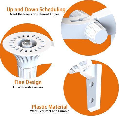 كاميرا مراقبة الأطفال قابلة للتعديل، مثبتة على الحائط، مثبتة على السقف والجدار لمعظم كاميرات الشاشات العالمية، زاوية رؤية مثالية وسهلة التركيب، مادة بلاستيكية in Kuwait