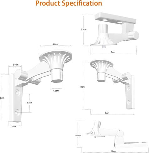 كاميرا مراقبة الأطفال قابلة للتعديل، مثبتة على الحائط، مثبتة على السقف والجدار لمعظم كاميرات الشاشات العالمية، زاوية رؤية مثالية وسهلة التركيب، مادة بلاستيكية in Kuwait