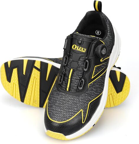 OUXX Autolock Men's Work Shoes, Comfort Popcorn Midsole & Slip-Resistant Rubber Outsole, Aluminum Toe, ASTM F2413 Shoes(OX5301BY) in Saudi Arabia