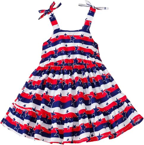 فستان للفتيات الصغيرات في الرابع من يوليو، فستان وطني للأطفال الصغار، فستان بعلم أمريكي، تنورة للأطفال في يوم الاستقلال in Kuwait