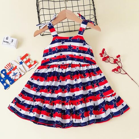 فستان للفتيات الصغيرات في الرابع من يوليو، فستان وطني للأطفال الصغار، فستان بعلم أمريكي، تنورة للأطفال في يوم الاستقلال in Kuwait