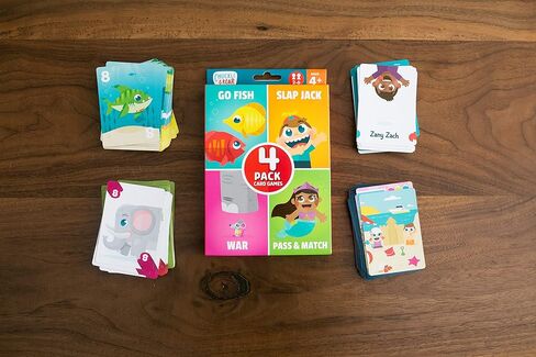 Chuckle & Roar - Classic Card Games 4pk - Ages 4 and up - Family Game Night - Go Fish, Slapjack, War, Pass and Match in Saudi Arabia