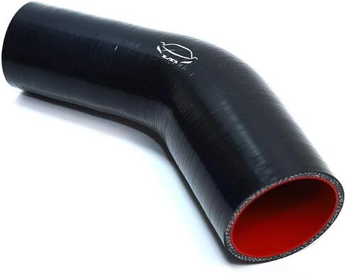 LTI Universal 51mm to 63mm 4-Ply Reinforced High Performance 2"-2.5" ID 45 Degree Elbow Reducer Coupler Silicone Hose (2"-2.5" Black) in Saudi Arabia