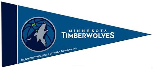Rico Industries NBA Basketball Minnesota Timberwolves 4" x 9" Felt Mini Pennant Team Set (Includes 8 Pieces) in Saudi Arabia