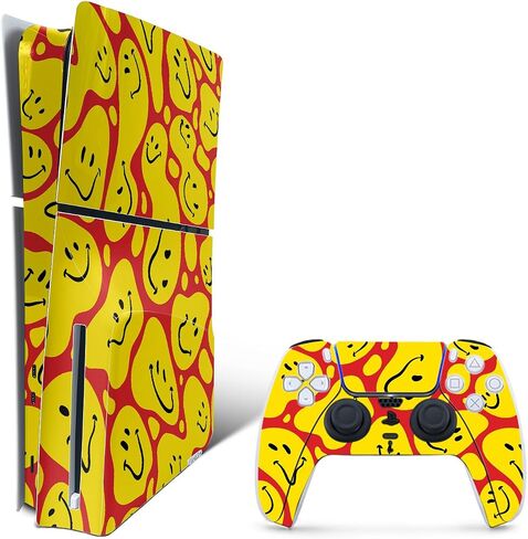 MightySkins Skin Compatible with PlayStation 5 Slim Digital Edition Console Only - Tripping with Friend | Protective, Durable, and Unique Vinyl Decal wrap Cover | Easy to Apply | Made in The USA in Saudi Arabia