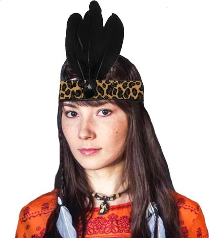 عصابة رأس من الريش، غطاء رأس هندي، غطاء رأس الفهد، 3 قطع شرابات بوهيمية، أغطية رأس مصنوعة يدويًا، لوازم حفلات أداء المهرجانات للأطفال والنساء والفتيات in Kuwait