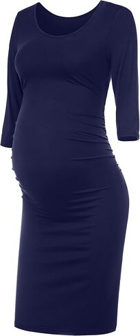 فساتين بيوتي للحوامل لحفلات استقبال المولود الجديد بأكمام 3/4 in Kuwait