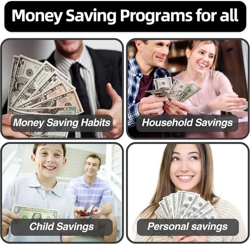 Money Savings Challenge Binder for Cash with 100 Envelope Pockets (Black) in Saudi Arabia