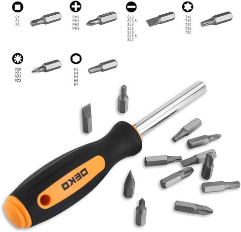 DEKOPRO 65 Pieces Tool Set General Household Hand Tool Kit with Storage Case Plastic ToolBox in Kuwait