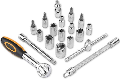 DEKOPRO 65 Pieces Tool Set General Household Hand Tool Kit with Storage Case Plastic ToolBox in Kuwait