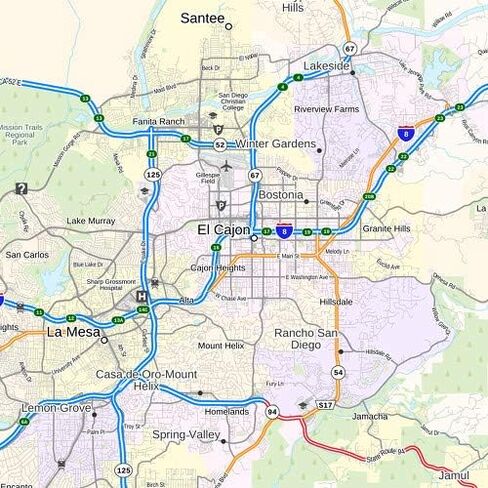 San Diego County, California - 48" x 36" Matte Plastic Wall Map in Saudi Arabia