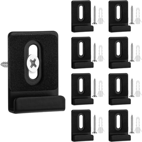 8 Sets of Mirror Holder Clips, 304 Stainless Steel Frameless Mirror Mount Clip Mirror Hanging Hardware with Screws Durable Retainer Clips for Fixing Cabinet Door Billboard Display (Silver) in Saudi Arabia