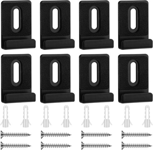 8 Sets of Mirror Holder Clips, 304 Stainless Steel Frameless Mirror Mount Clip Mirror Hanging Hardware with Screws Durable Retainer Clips for Fixing Cabinet Door Billboard Display (Silver) in Saudi Arabia