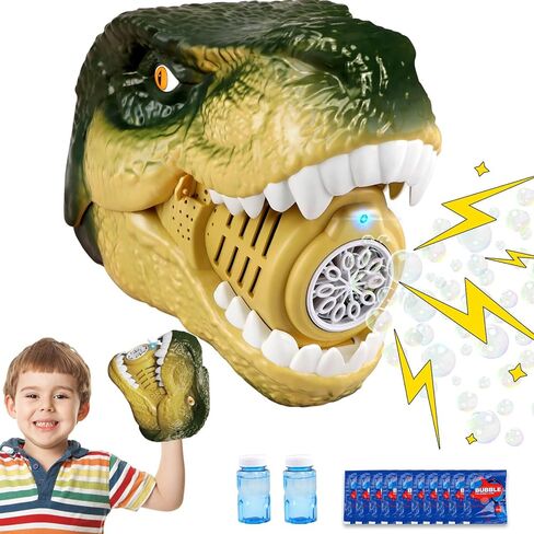 Bubble Machine Dinosaur Toys for Boys, Birthday Gifts for 3 4 5 6 7 8 Year Old Kids, Toys for 3+ Year Old Boys Toddlers, Bubbles Blower with Bubble Solution for Outdoors, Toys for Boys Age 5-6 in Saudi Arabia