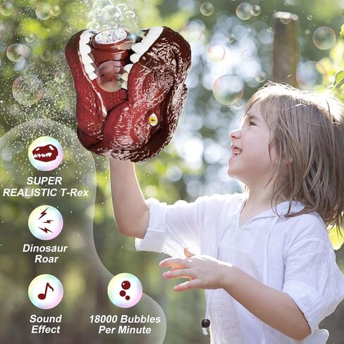 Bubble Machine Dinosaur Toys for Boys, Birthday Gifts for 3 4 5 6 7 8 Year Old Kids, Toys for 3+ Year Old Boys Toddlers, Bubbles Blower with Bubble Solution for Outdoors, Toys for Boys Age 5-6 in Saudi Arabia