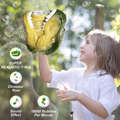 Bubble Machine Dinosaur Toys for Boys, Birthday Gifts for 3 4 5 6 7 8 Year Old Kids, Toys for 3+ Year Old Boys Toddlers, Bubbles Blower with Bubble Solution for Outdoors, Toys for Boys Age 5-6 in Saudi Arabia