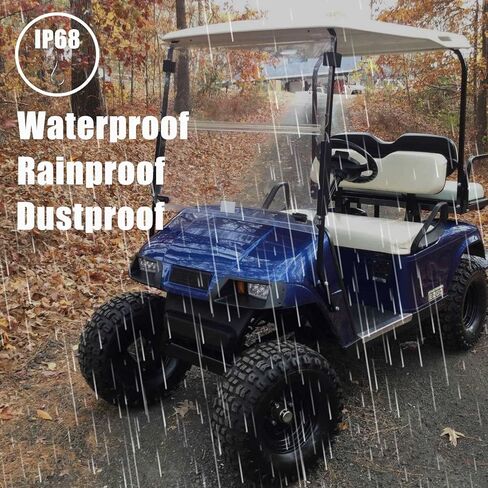 المصابيح الأمامية LED ومجموعات الإضاءة الخلفية المتوافقة مع عربات الغاز والكهرباء EZGO TXT 1996-2013، مجموعة مصابيح الشارع القانونية 12 فولت مع مجموعة أسلاك إشارة الانعطاف in Kuwait