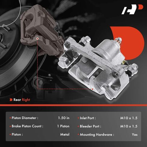 A-Premium Disc Brake Caliper Assembly with Bracket Compatible with Chevrolet Venture 1997-2005 Buick Rendezvous 2002-2007 Oldsmobile Silhouette Rear Right Passenger Side in Saudi Arabia