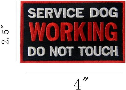 PTSD Service Dog Do Not Distract Vests Harnesses Service Dog Emblem Embroidered Fastener Hook & Loop Patch 2 Pieces (PTSD Service Dog Do Not Distract) in Saudi Arabia
