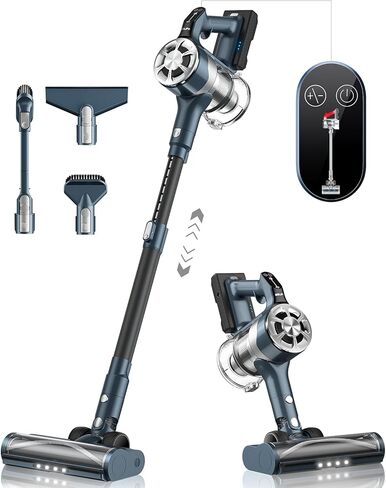 مكنسة كهربائية لاسلكية Belife S11، مكنسة كهربائية بقوة 35 كيلو باسكال للمنزل، وقت تشغيل يصل إلى 50 دقيقة مع تشابك مضاد للشعر، مكنسة كهربائية لاسلكية محمولة للأرضيات الصلبة والسجاد وشعر الحيوانات الأليفة in Kuwait