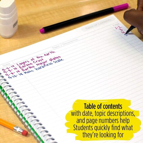 Five Star Interactive Notetaking, 1 Subject, College Ruled Spiral Notebooks, 100 Sheets, 11" x 8-1/2", 6 Pack (38585) in Saudi Arabia