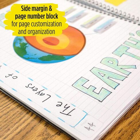 Five Star Interactive Notetaking, 1 Subject, College Ruled Spiral Notebooks, 100 Sheets, 11" x 8-1/2", 6 Pack (38585) in Saudi Arabia