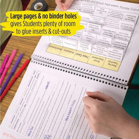 Five Star Interactive Notetaking, 1 Subject, College Ruled Spiral Notebooks, 100 Sheets, 11" x 8-1/2", 6 Pack (38585) in Saudi Arabia