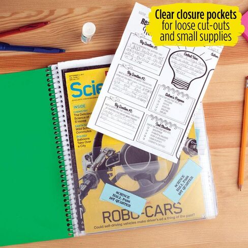 Five Star Interactive Notetaking, 1 Subject, College Ruled Spiral Notebooks, 100 Sheets, 11" x 8-1/2", 6 Pack (38585) in Saudi Arabia