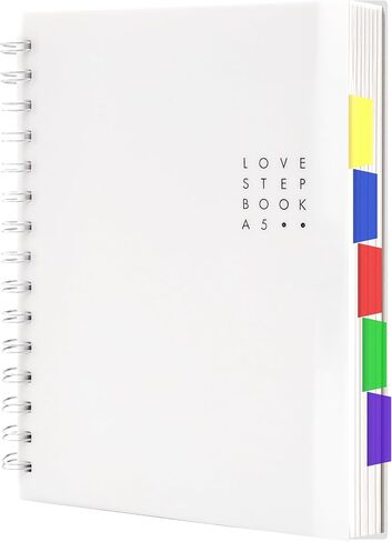 Yoment 5 Subject Spiral Notebook with Tabs A5 Notebook with Dividers 246 Pages Waterproof Hardcover Notebooks for Work School, Black in Saudi Arabia