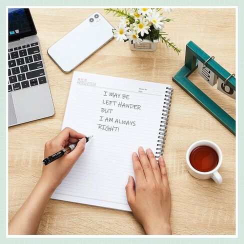 Henoyso 5 Pieces Jumbo Left Handed Notebook 100 Sheets/200Pages Left Handed Notebook 11 x 9 Inches Spiral Notebook Lefty Notebooks for Easier Left Handed Use Supplies (Morandi Color) in Kuwait