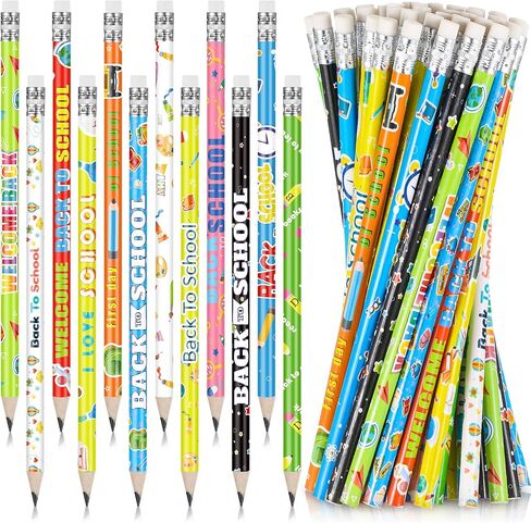 Ctosree Welcome Back to School Pencils First Day of School Student Pencils with Eraser Unsharpened HB Pencils School Stationery Bulk Pencils for Classroom Reward School Party Supplies (60 Pcs) in Saudi Arabia