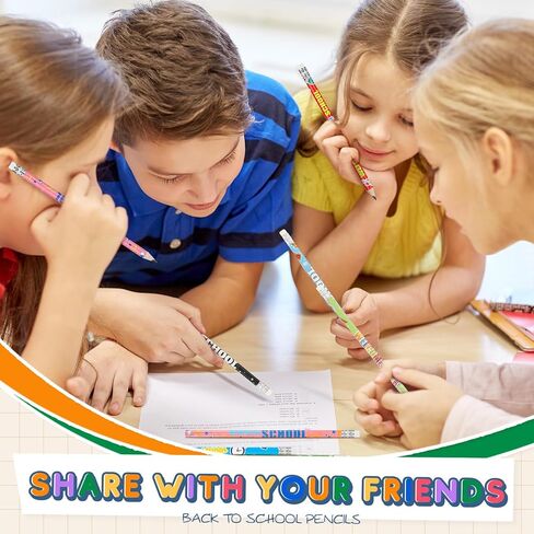 Ctosree Welcome Back to School Pencils First Day of School Student Pencils with Eraser Unsharpened HB Pencils School Stationery Bulk Pencils for Classroom Reward School Party Supplies (60 Pcs) in Saudi Arabia