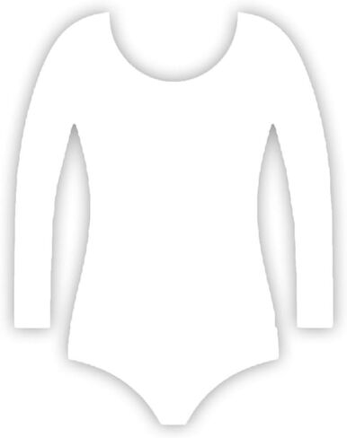 The Fancy Dress® Girls Long Sleeve Cotton Leotards, Kids School PE Ballet Dance Gymnastics Bodysuit Leotard Top 3-13 Years in Saudi Arabia