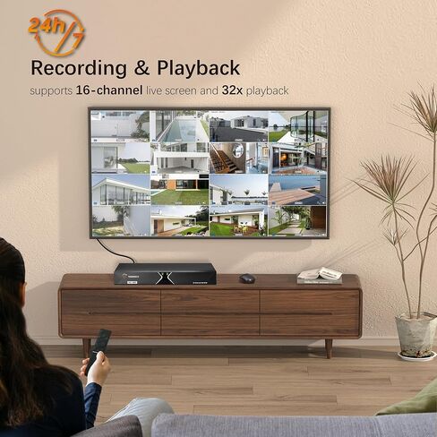 TIGERSECU Super HD 1080P 16-Channel Hybrid 4-in-1 DVR Security Recorder Without Hard Drive, for 2MP TVI/AHD/CVI/Analog Cameras (Cameras and Hard Drive Not Included) (Renewed) in Saudi Arabia