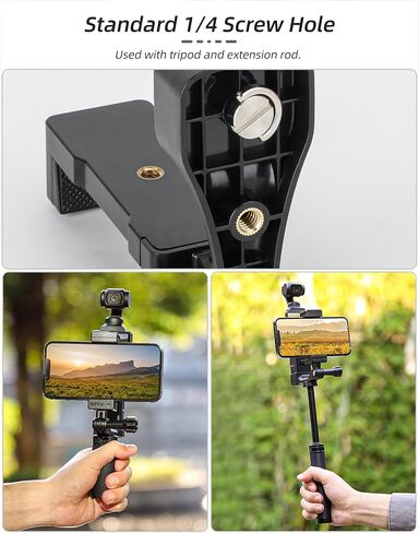 حامل هاتف لملحقات توسيع DJI Osmo Pocket 3، حامل محول توسيع ومشبك تثبيت مع فتحة خيط 1/4 بوصة لملحقات DJI Osmo Pocket 3، يستخدم مع حامل ثلاثي القوائم وقضيب تمديد in Saudi Arabia