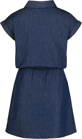 Calvin Klein Girls' Short Sleeve Denim Shirt Dress, Dark Chambray/Popover in Saudi Arabia
