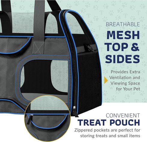 Katziela Pet Carrier - Airline Compliant - TSA Approved Pet Carrier for Small Dogs and Cats - Soft FAA Travel Airplane Dog Carrier Luggage (Black/Red) in Saudi Arabia