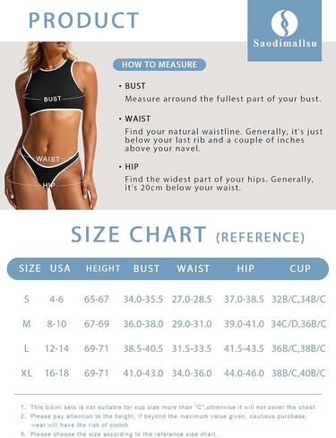 Saodimallsu High Neck Swimsuits for Women Color Block Bikini Sets Cutout Crop Top Brazilian Bottom 2 Piece Bathing Suits in Saudi Arabia