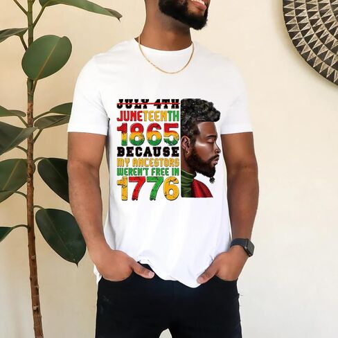 4 قطع من ملصقات Juneteenth للحديد على ملصقات النقل 1865 التاريخ الأسود، حديد نقل الحرارة من الفينيل على الشارات للملابس، حديد قابل للغسل على نقل الحرارة للرجال والنساء، تي شيرت DIY ديكورات يزين in Kuwait