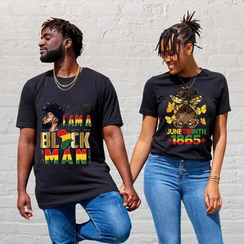 4 قطع من ملصقات Juneteenth للحديد على ملصقات النقل 1865 التاريخ الأسود، حديد نقل الحرارة من الفينيل على الشارات للملابس، حديد قابل للغسل على نقل الحرارة للرجال والنساء، تي شيرت DIY ديكورات يزين in Kuwait