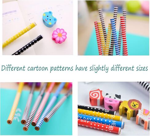 أقلام ممحاة كرتونية من تاتيبانا، 30 قطعة ملونة بطول 7.28 بوصة، أقلام ممحاة كرتونية عشوائية للمستلزمات المدرسية، أقلام رصاص للأطفال، أقلام رصاص للأطفال مع ممحاة للأطفال in Kuwait