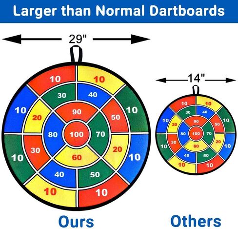 Kids Game Dart Board Set, 29 Inches Large Fabric Dartboard with Sticky Balls and a Hook, Upgraded Safe Dart Game Toy Gift for Boys Girls Children Indoor Outdoor Activity Party Games in Saudi Arabia