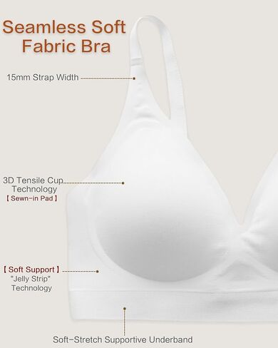 Seamless Bras Full Coverage V Neck Push Up Wireless Bras for Women in Saudi Arabia
