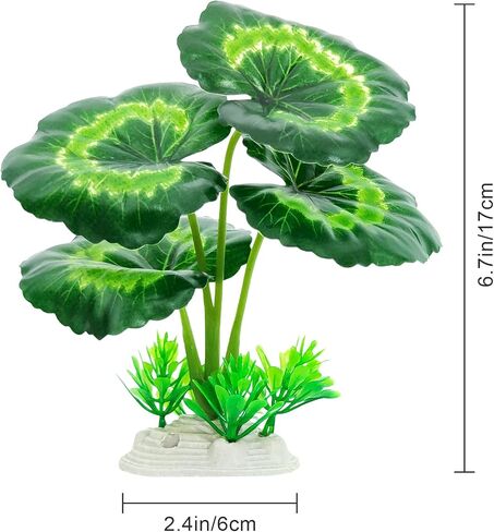 Fish Tank Aquarium Decorations Betta Fish House Hides with 4pcs Artificial Plants for Small and Medium Fish Tank in Kuwait