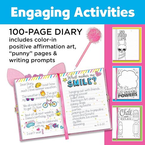 الإبداع للأطفال يوميات الغزلان - يوميات مع قفل للأطفال - مجلة كتابة 100 صفحة مع الملحقات in Kuwait