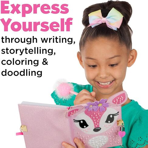 الإبداع للأطفال يوميات الغزلان - يوميات مع قفل للأطفال - مجلة كتابة 100 صفحة مع الملحقات in Kuwait