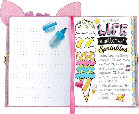 الإبداع للأطفال يوميات الغزلان - يوميات مع قفل للأطفال - مجلة كتابة 100 صفحة مع الملحقات in Kuwait