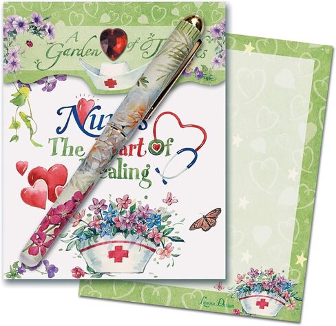 Lissom Design Sticky Notes - Designer Self-Stick Note Pad for Home or Office Self-Adhesive Notepad, 75-Sheets, Nurse - Heart of Healing in Saudi Arabia